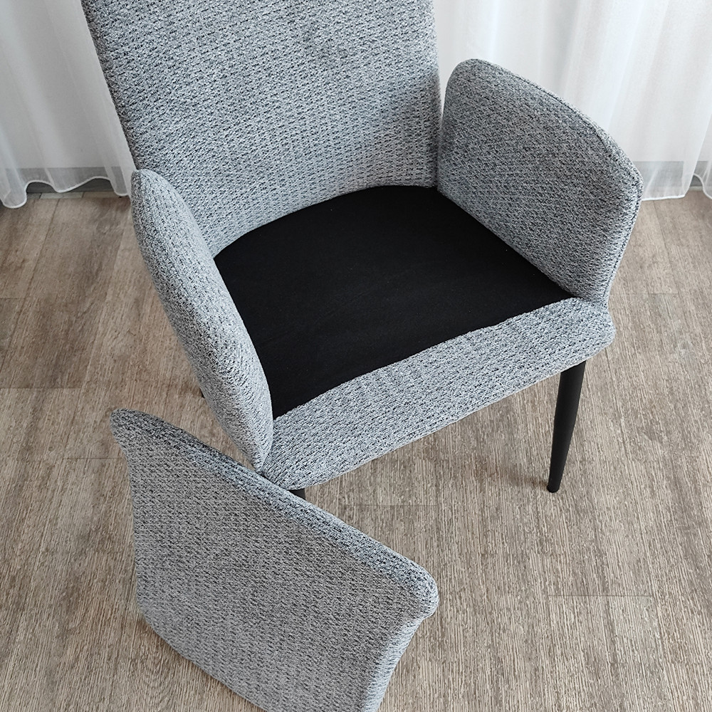 Стул металлический Baizheng BZ-6224SH 57×60×83 см, светло-серый, ткань, до 150 кг