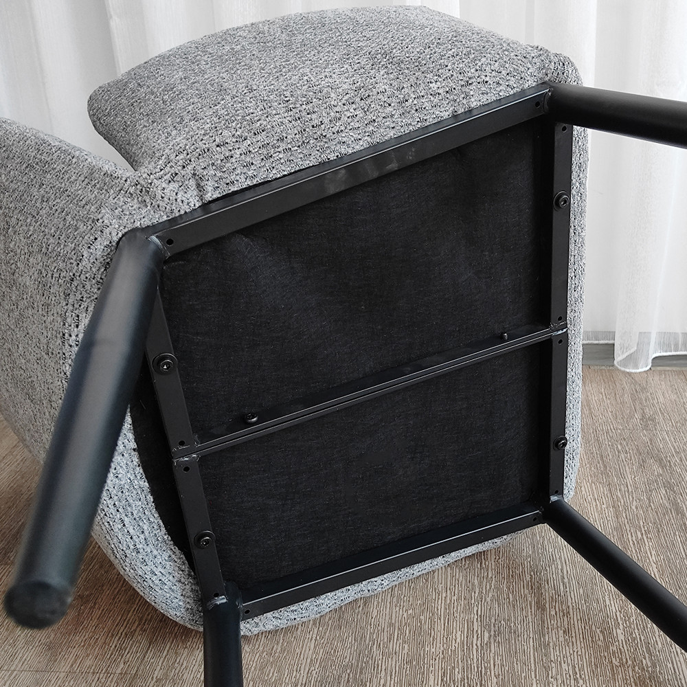 Стул металлический Baizheng BZ-6224SH 57×60×83 см, светло-серый, ткань, до 150 кг