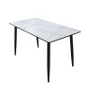 Мини фото Стол керамогранит кухонный 130*70 см ножки металл черный DT-211 2 кор Baizheng