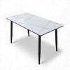 Мини изображение Стол керамогранит кухонный 130*70 см ножки металл черный DT-211 2 кор Baizheng