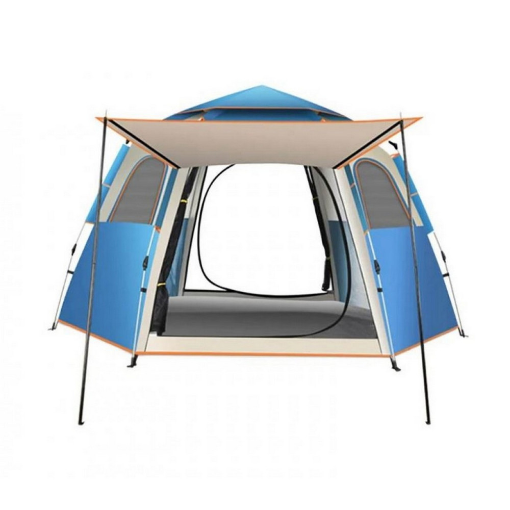 Палатка 5-ти местная 280*240*155 см PU6000 автоматическая голубо серый Baizheng