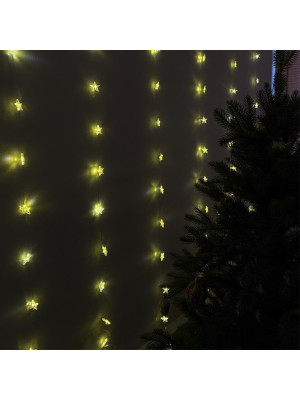 Гирлянда светодиодная 3*2 м 130 led звездочки желтый Baizheng