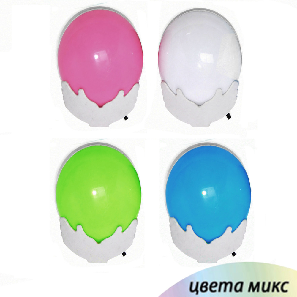 Ночник светильник 8,*7*5,5 см  4 цвета LED 220-240 V Луна CL-0001 Baizheng