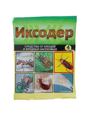 Средство от клещей Иксодер   4мл, для обработки тер-рии