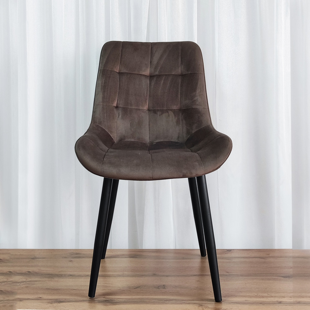 Стул металлический Baizheng 88×40×50 см, текстиль, темно-коричневый, до 150 кг