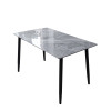 Мини изображение Стол кухонный керамогранит 120*70 см каркас металл черные ноги 7D Baizheng