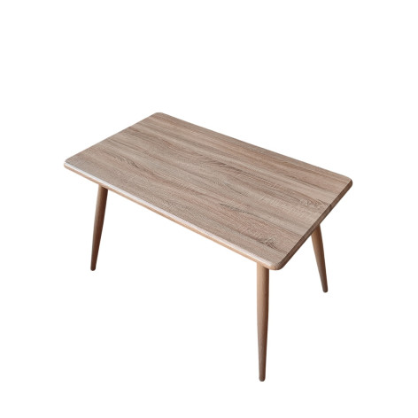 Стол ЛДСП кухонный 120*70 см каркас металл ноги дерево края свет дерево 2 части Baizheng