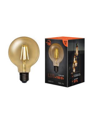 Лампа филаментная Е27 11,5 Вт 2400 К шар золото LOFT GLOBE 1380 лм теплый свет диммер Rexant Лампа филаментная Е27 11,5 Вт 2400 К шар золото LOFT GLOBE 1380 лм теплый свет диммер Rexant