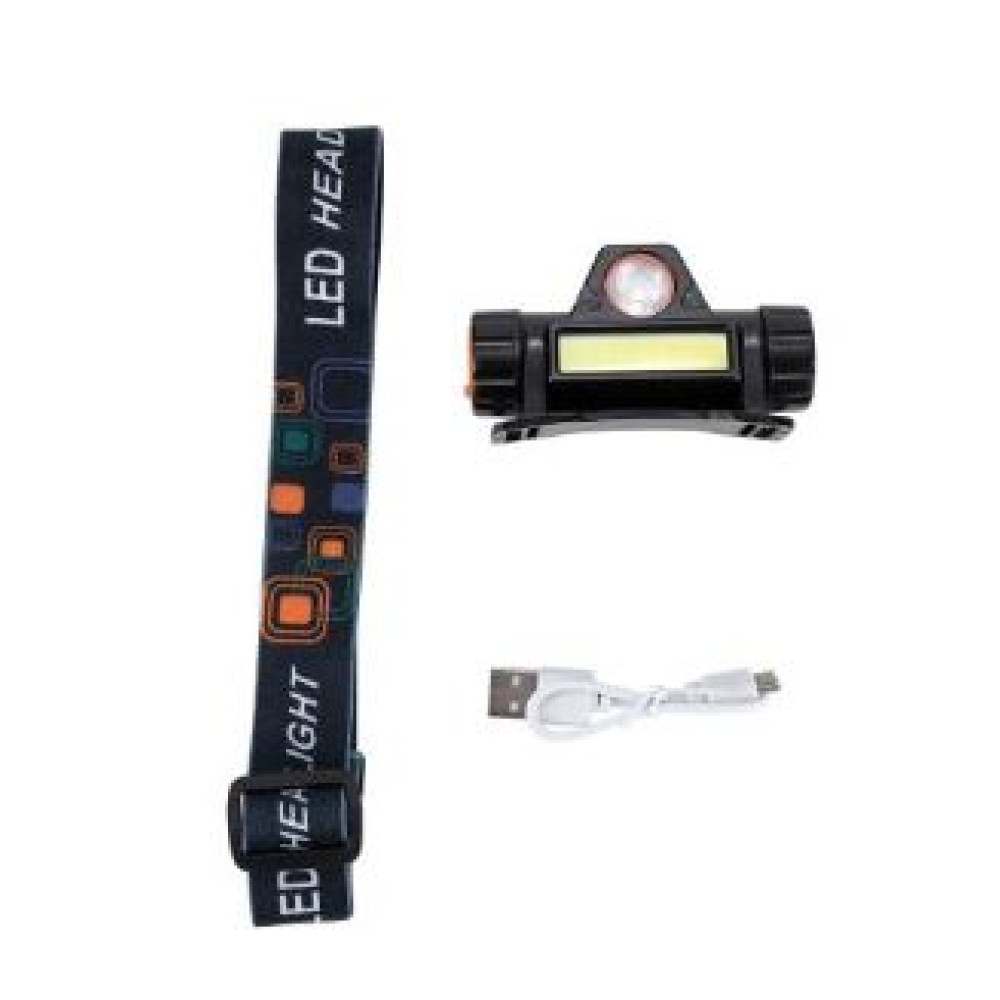 Фонарь налобный 8,2*3,8 см 400 мАч USB аккумуляторный 2 режима освещения Baizheng