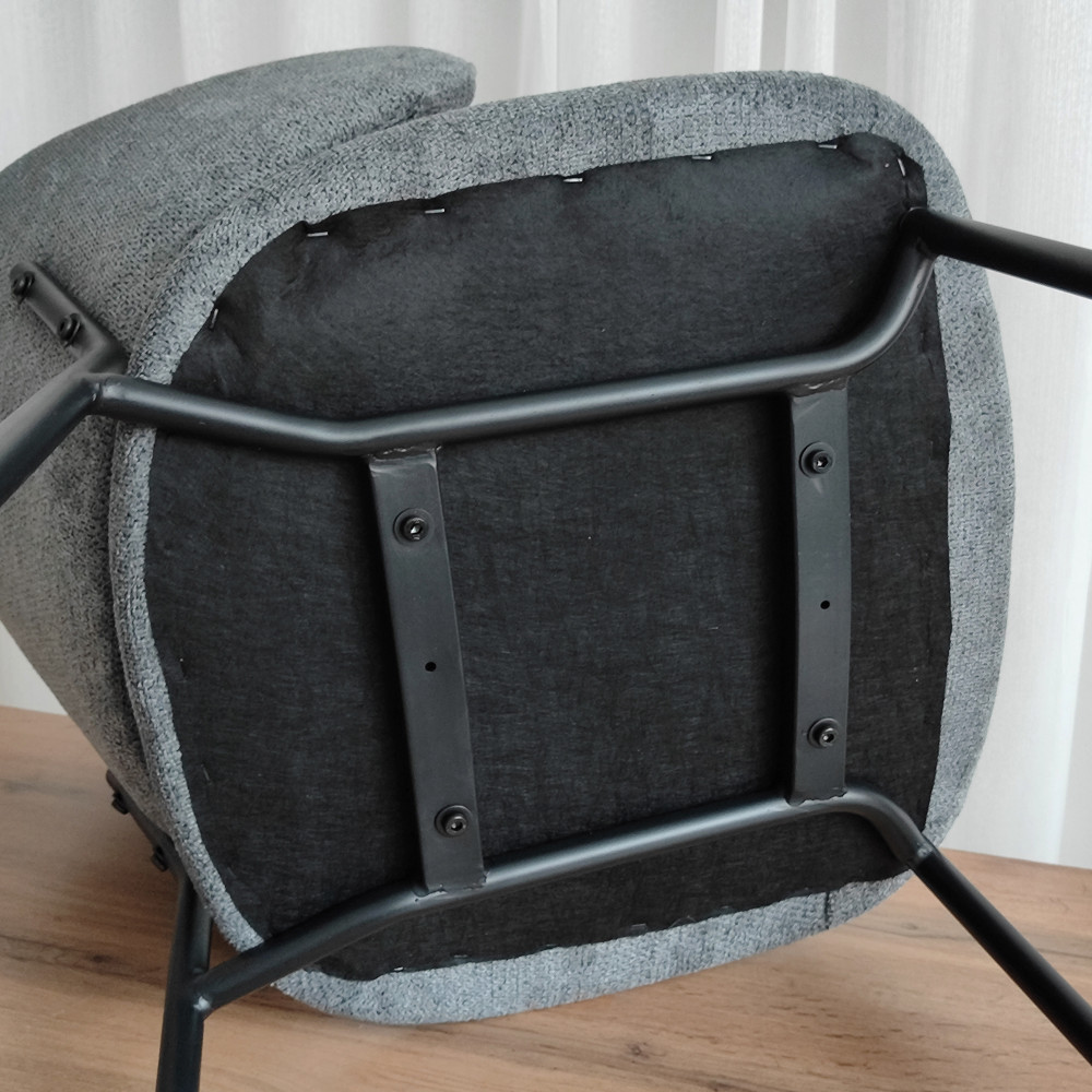Стул металлический Baizheng BZ-6197ASH 49×57×80,5 см, износостойкий текстиль, до 150 кг