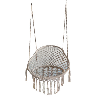 Кресло подвесное 60*90 см с бахромой хлопок до 150 кг без опоры без подушки B04-51 Baizheng Кресло подвесное 60*90 см с бахромой хлопок до 150 кг без опоры без подушки B04-51 Baizheng