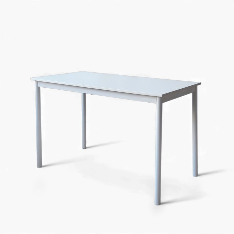 Стол ЛДСП кухонный 120*60 см белый ножки металл белый DT-126B 2 кор Baizheng