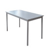 Мини изображение Стол ЛДСП кухонный 120*60 см белый ножки металл белый DT-126B 2 кор Baizheng