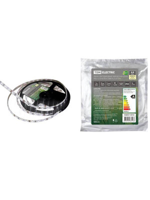 Лента светодиодная SMD2835-60 LED/м-IP65-12 В-4,8 Вт/м-3000 К (упак/5 м) TDM