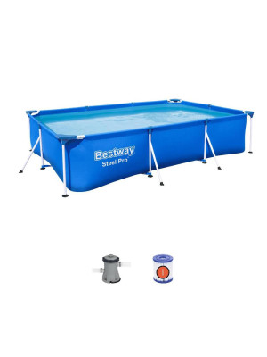Бассейн каркасный 300*201*66 см 3300л фильтр-насос BestWay Бассейн каркасный 300*201*66 см 3300л фильтр-насос BestWay