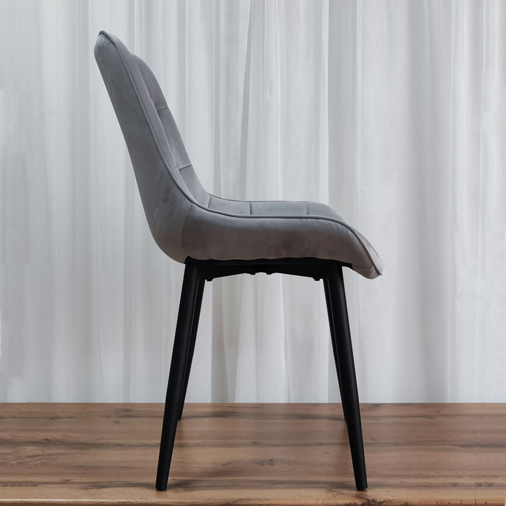 Стул металлический Baizheng 88×40×50 см, текстиль, светло-серый, до 150 кг