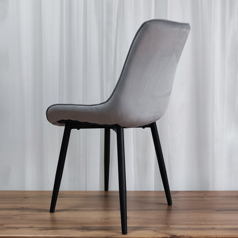 Стул металлический Baizheng 88×40×50 см, текстиль, светло-серый, до 150 кг
