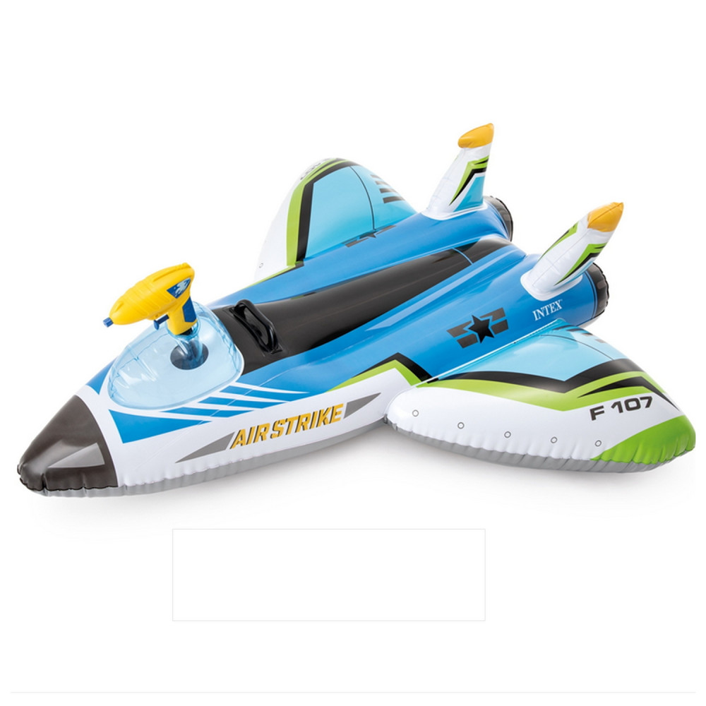 Игрушка для катания верхом 117*77 см с водным пистолетом микс Самолет Intex