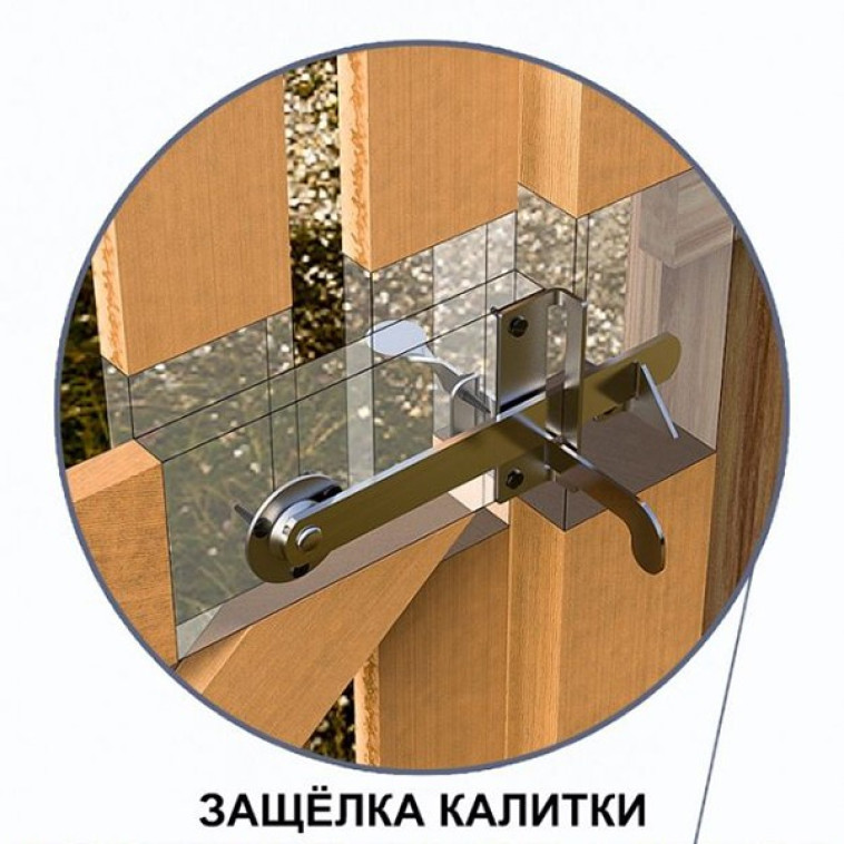 Картинка Защелка калитки ЗК-230-SL цинк