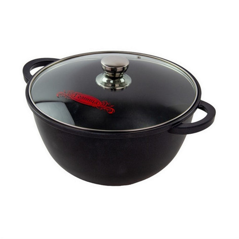 Казан алюминиевый  8 л 30*17 см стекл крышка под упак Классик Горница