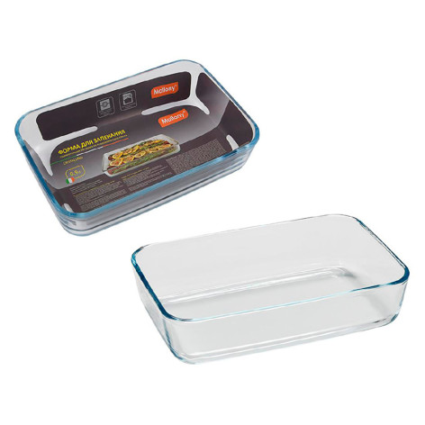 Форма стеклянная для запекания 900 мл прямоугольная Cristallino Mallony