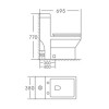 Мини изображение Унитаз моноблок Knois KN618400B черный, гориз. выпуск, душевой тип смыва, микролифт 69,5*38*77 см