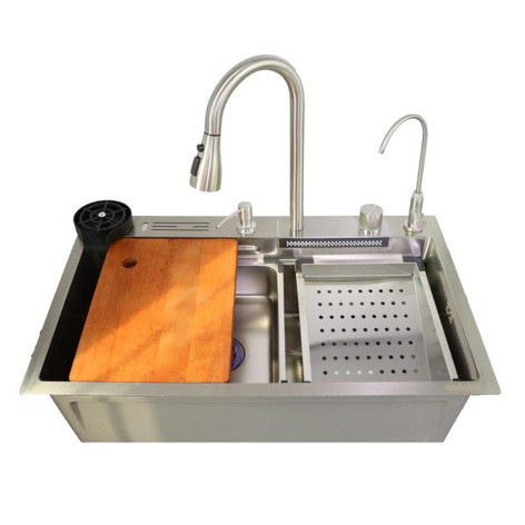 Мойка кухонная многофункциональная Dikalan KN754505 нерж.сталь SUS-304 сталь 75*46*22см