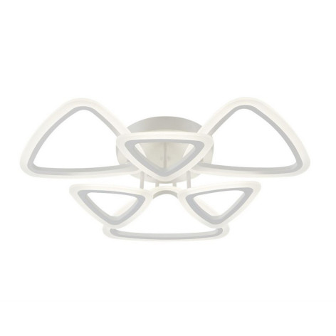 Люстра светодиодная 6 плафонов 64*12см 132Вт 4500LM 25м2 3 цв прилож пульт бел Baizheng