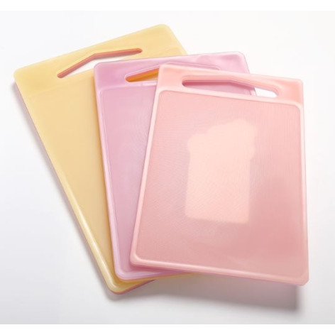 Доска пластиковая разделочная 42*28*0,5 см врезная ручка в ассорти Baizheng