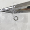 Мини картинка Штора для ванной 180х180см Baizheng BZ-MS1001 PEVA 90 г/см (12 колец) белый с блестками