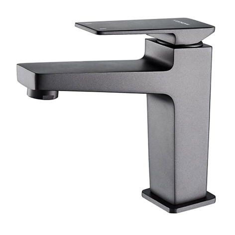 Смеситель для умывальника однорыч. 26мм на шпильке Латунь Графит Ledeme L1078U