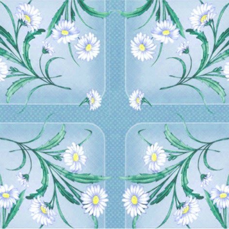 164/1 клеёнка Колорит на ткани 1,30*25м голубая