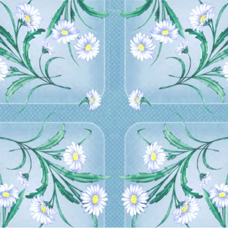 164/1 клеёнка Колорит на ткани 1,30*25м голубая