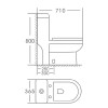 Мини изображение Унитаз моноблок Knois KN6171000 белый, горизонт. выпуск, душевой тип смыва, микролифт 710*36,5*80 см