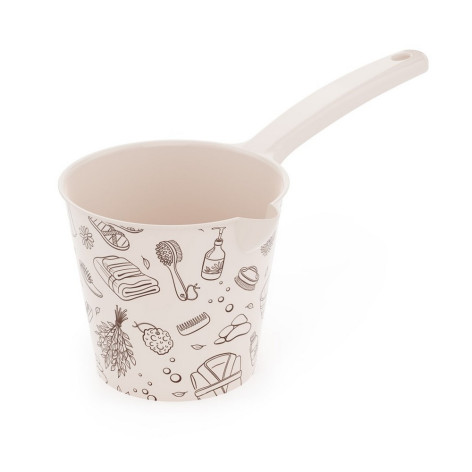 Ковш пластиковый 1,5 л 33*16,5*15,5 см со сливом Русская банька Альтернатива