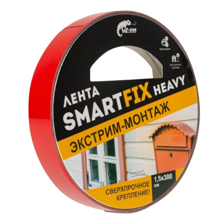 Всепогодная лента SFV1930G для внешнего и внутреннего монтажа W-con SmartFix HEAVY, 1,9*300см