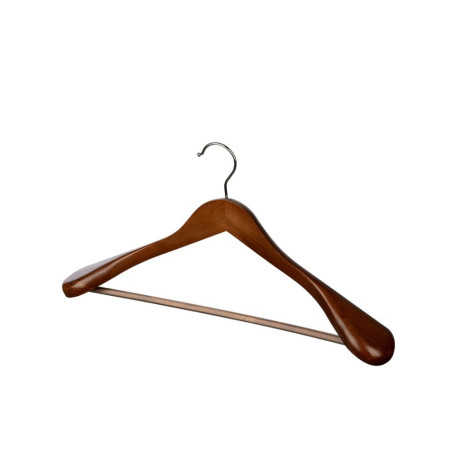 Вешалка деревянная для одежды 45*23*5,5 см перекладина темно-корич Рыжий кот