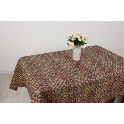 Клеенка Gobelino 140 см арт. RGCARBR Кармен корич.  рул. 20 м