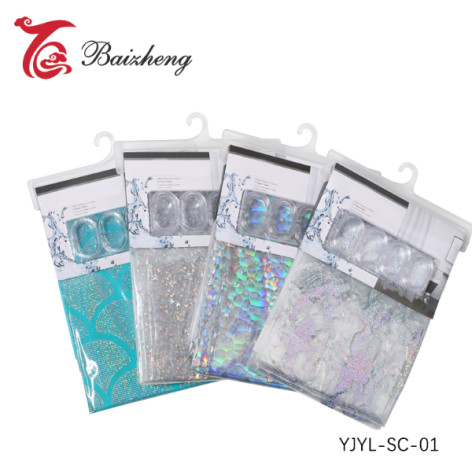 Штора для ванной PEVA 180х180см Baizheng YJYL-SC-01 голография звезды крупные