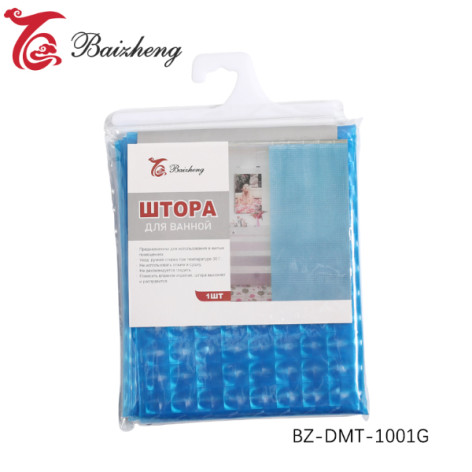 Штора для ванной PEVA 3D 180х180см синий Baizheng BZ-DMT-1001G
