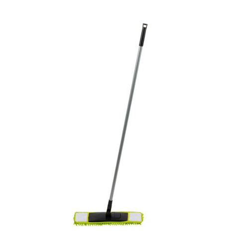 Швабра металлическая 110 см насадка микрофибра 41*12 см лапша черно-зелен Mop Clean Рыжий кот