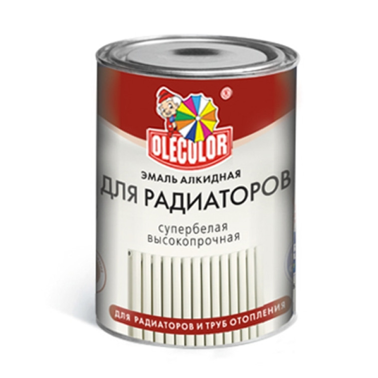 Эмаль алкидная для радиаторов ПФ-115 OLECOLOR белая 0,9кг