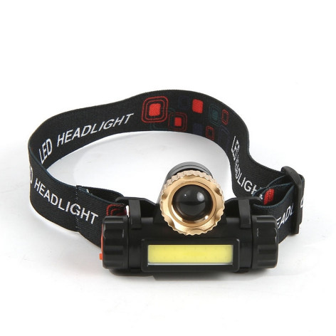 Фонарь налобный  2 led аккумулятор 3800 мАч usb Baizheng