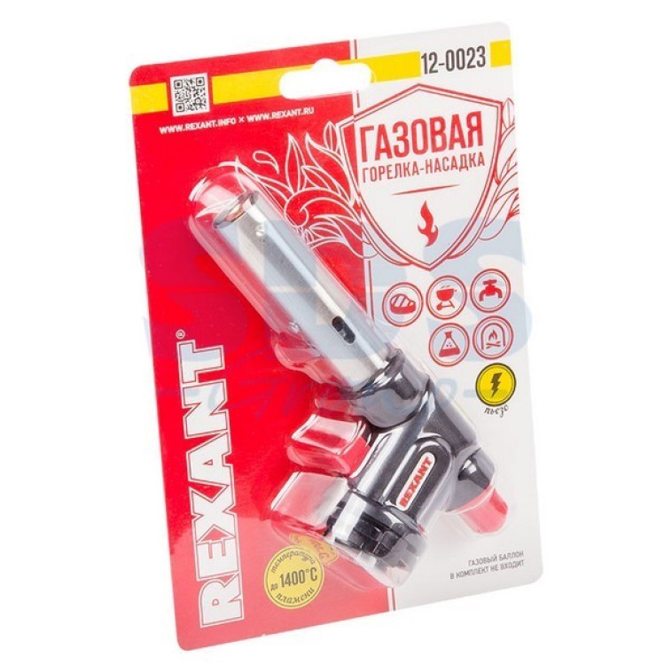 Изображение Горелка газовая пьезо к цанг баллону GT-23 Rexant