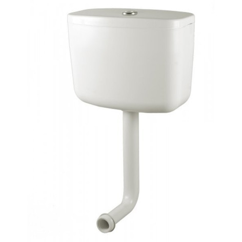 Бачок пластм. среднерасполож. с креплением на стену и трубой Бачок пластм. среднерасполож. с креплением на стену и трубой