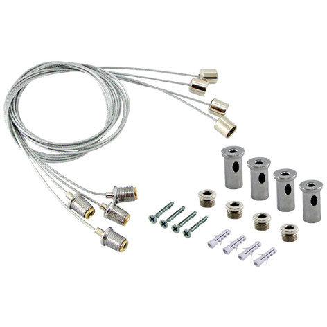 Монтажный комплект (для подвесного монтажа, тросы 1,5 м) для ультратонких панелей, Народный