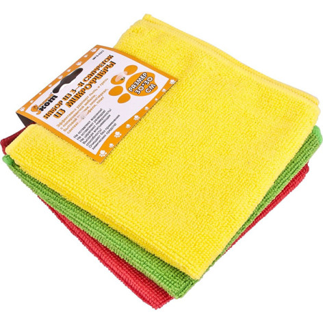 Салфетка микрофибра 3 шт 30*30 см MFS-02/3 Рыжий кот