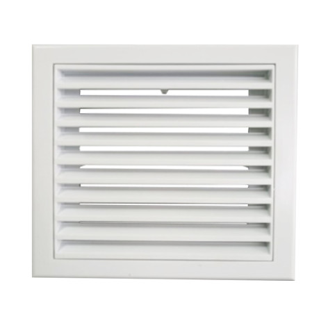 Решетка пластик 190*190 с универсальным фланцем D125/150/60*120  белая разъемная ЦТ