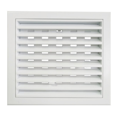 Решетка регулируемая пластик 155*155 универсальный фланец D100/125/55*110  белая разъемная ЦТ