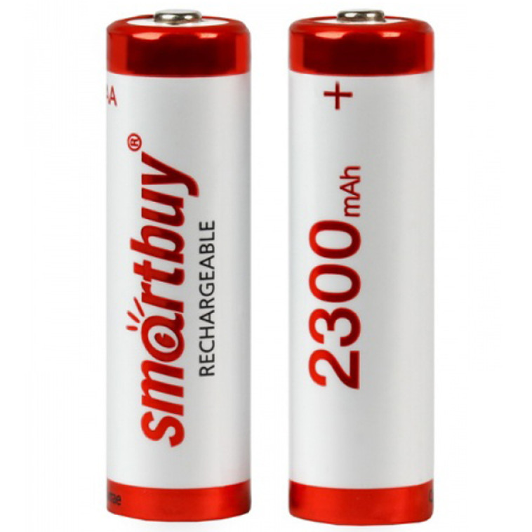 Батарейка AA Пальчиковая 1,5V NiMh аккумуляторная 2300mAh Smartbuy (блистер 2шт)